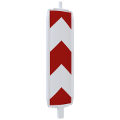 Plastic traffic panel type 60 | film RA2/B, lane divider | on one side from buttom to top | red / white